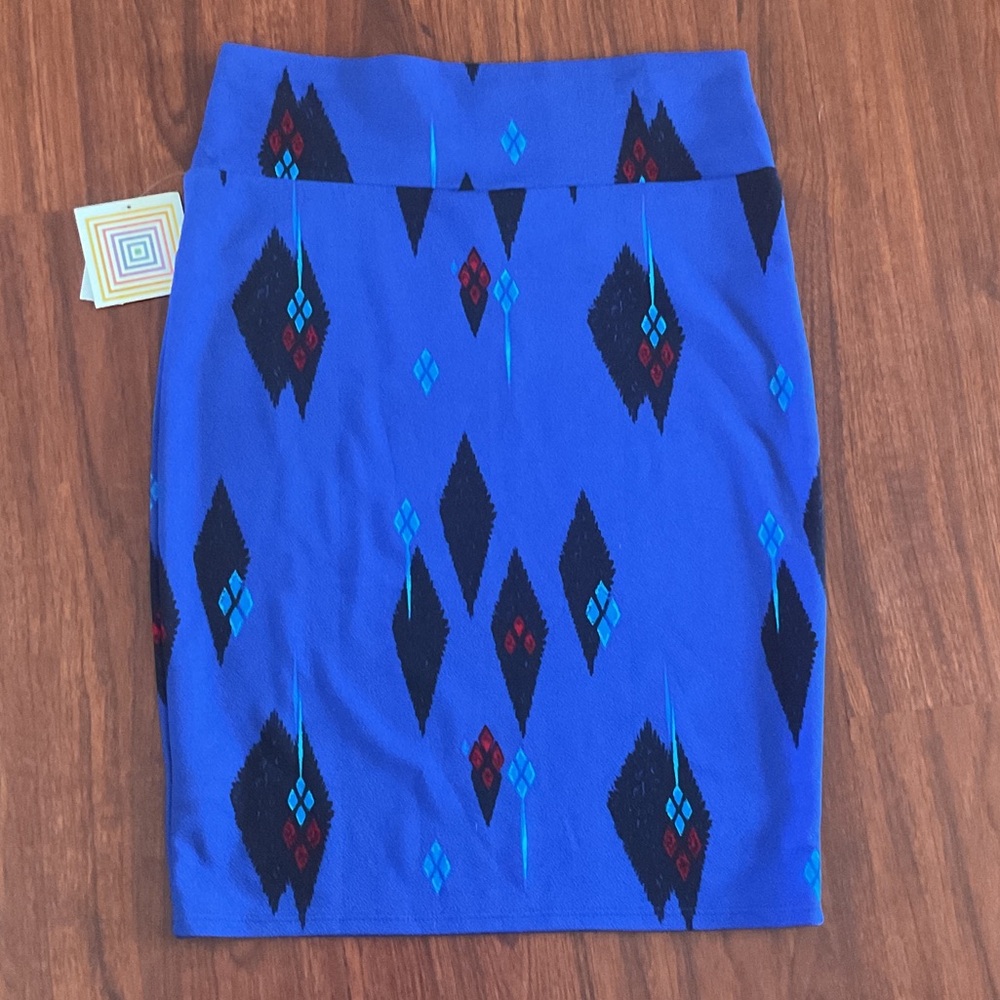 BNWT LuLaRoe Blue Patterned Women's Skirt size L